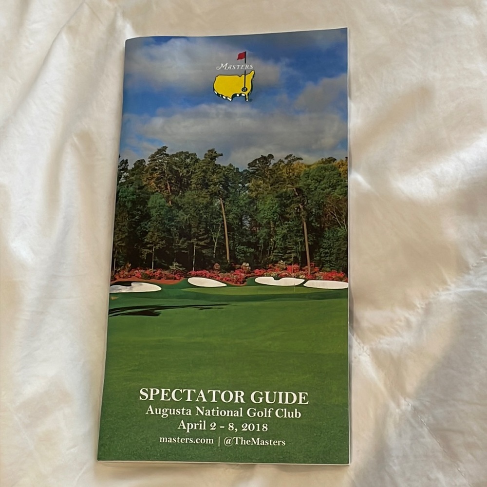2018 Masters Tournament Augusta National Golf Club Book Spectator Guide